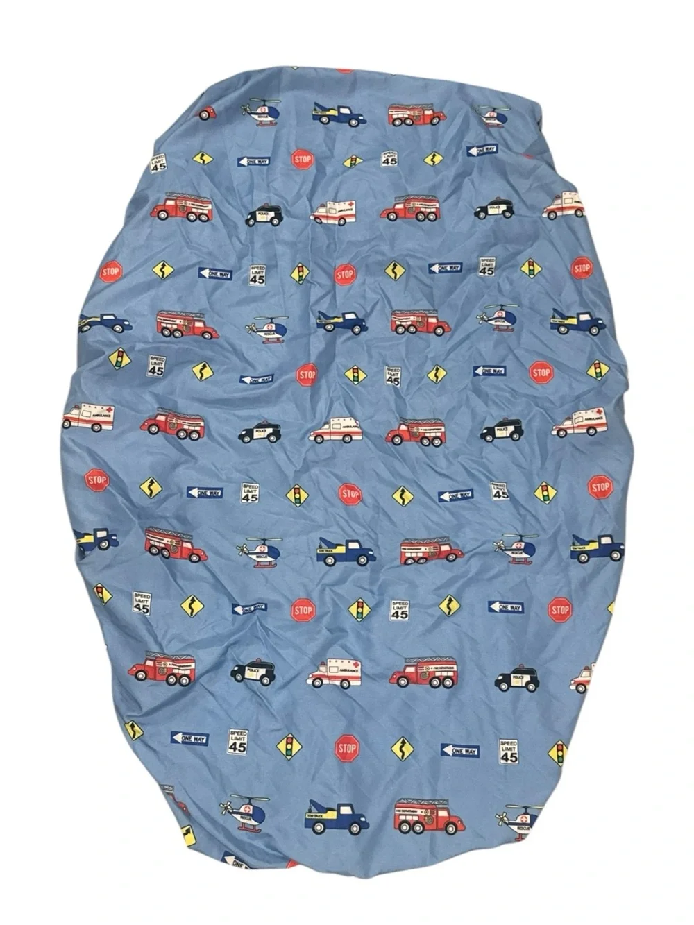 Everyday Kids Toddler Boy Fitted Sheet and Pillowcase Set Fire, Police, Rescue